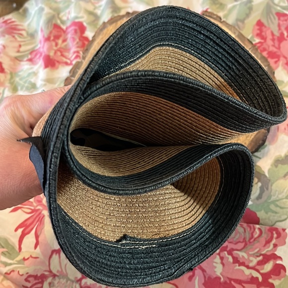 SUN N SAND Size OSFA Floppy Beach Garden Vacation Hat Grosgrain Ribbon Elegant - Picture 14 of 15